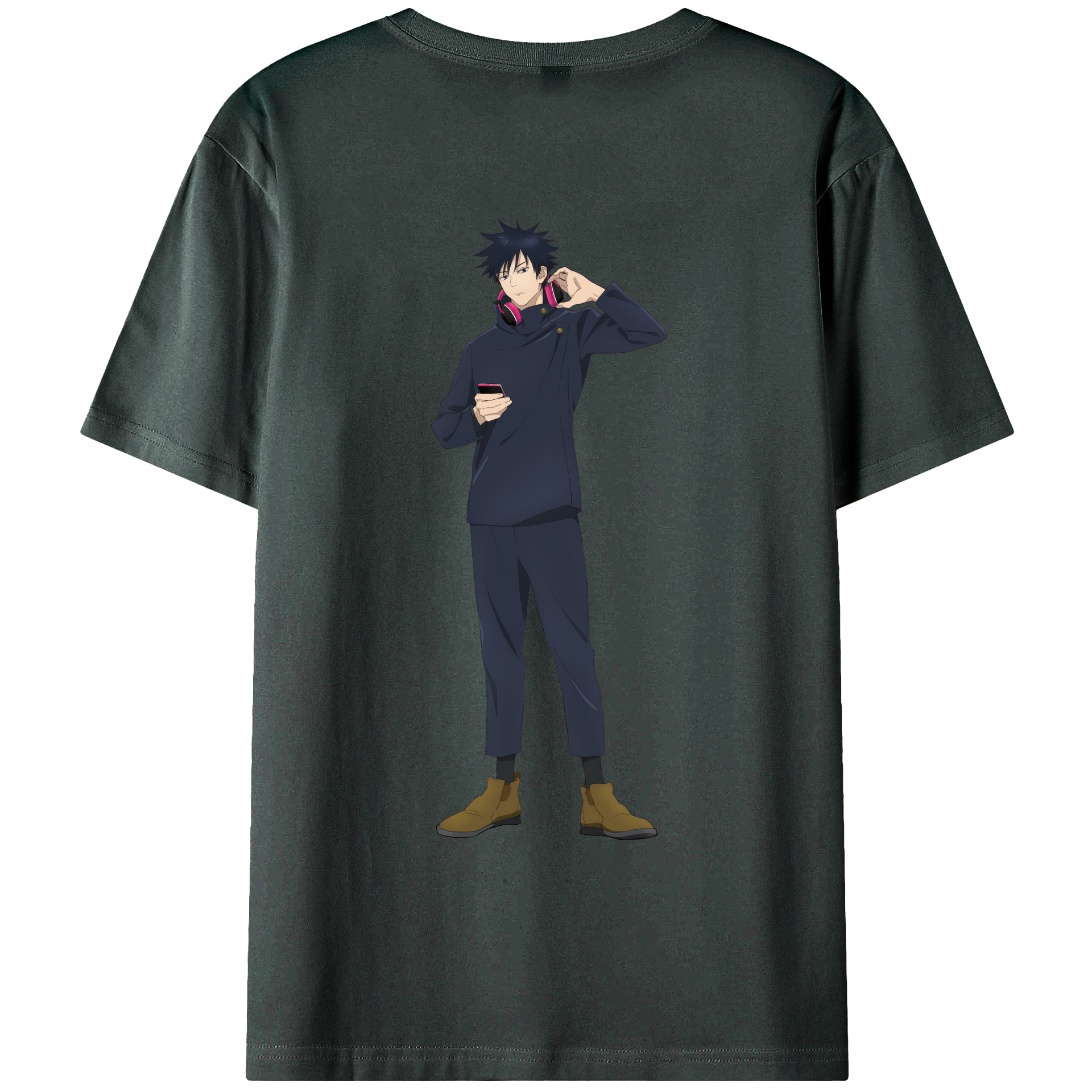 （画像用） 呪術廻戦 Jujutsu Kaisen 綿100％ メンズ半袖Tシャツ（バックプリント） 通気性